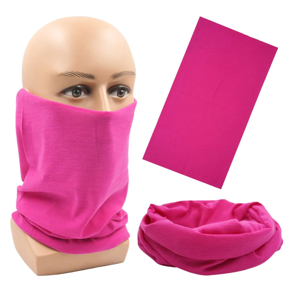 Outdoor Magic Bandana Solid Dyeing Color Cycling Hiking Scarves Fashion Headwrap Neck Tube Cover Fishing Windproof Face Mask