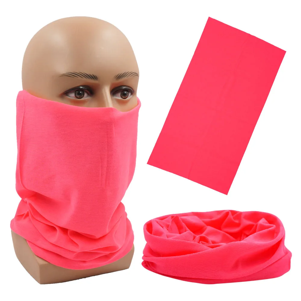 Outdoor Magic Bandana Solid Dyeing Color Cycling Hiking Scarves Fashion Headwrap Neck Tube Cover Fishing Windproof Face Mask