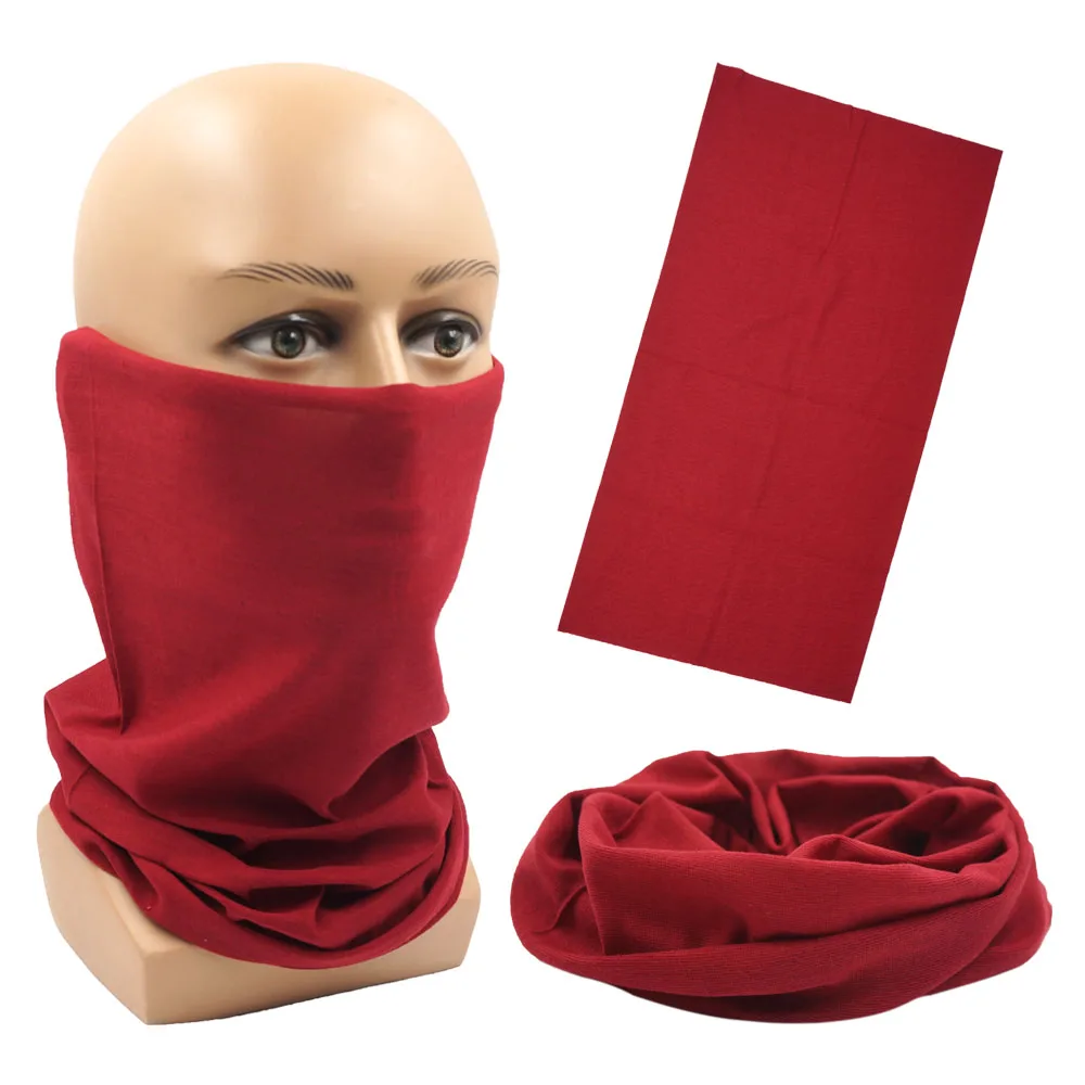 Outdoor Magic Bandana Solid Dyeing Color Cycling Hiking Scarves Fashion Headwrap Neck Tube Cover Fishing Windproof Face Mask