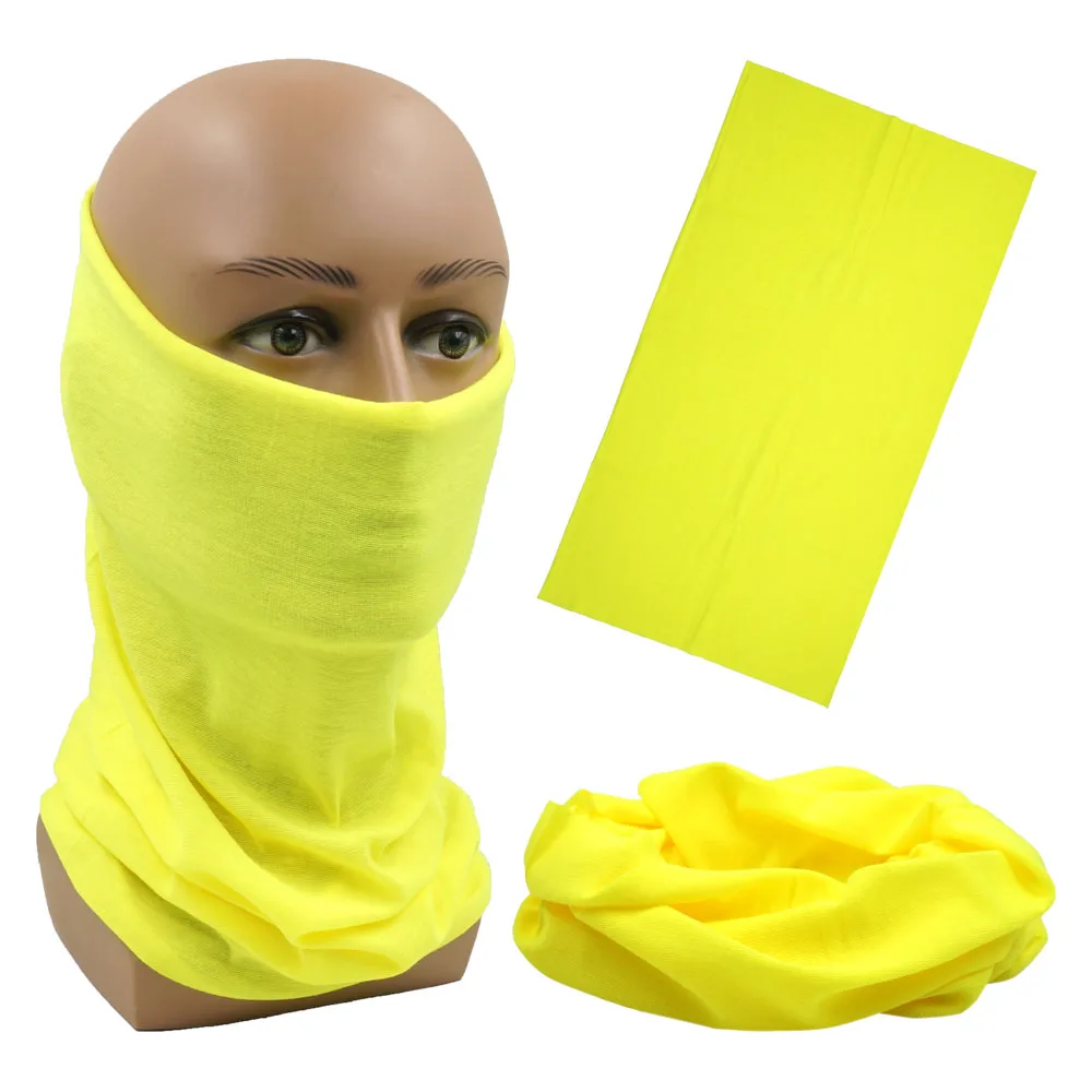Outdoor Magic Bandana Solid Dyeing Color Cycling Hiking Scarves Fashion Headwrap Neck Tube Cover Fishing Windproof Face Mask