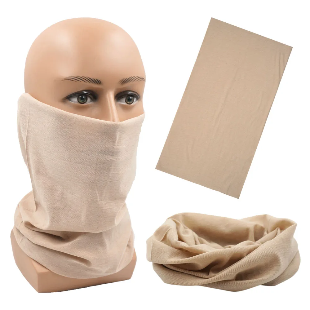 Outdoor Magic Bandana Solid Dyeing Color Cycling Hiking Scarves Fashion Headwrap Neck Tube Cover Fishing Windproof Face Mask