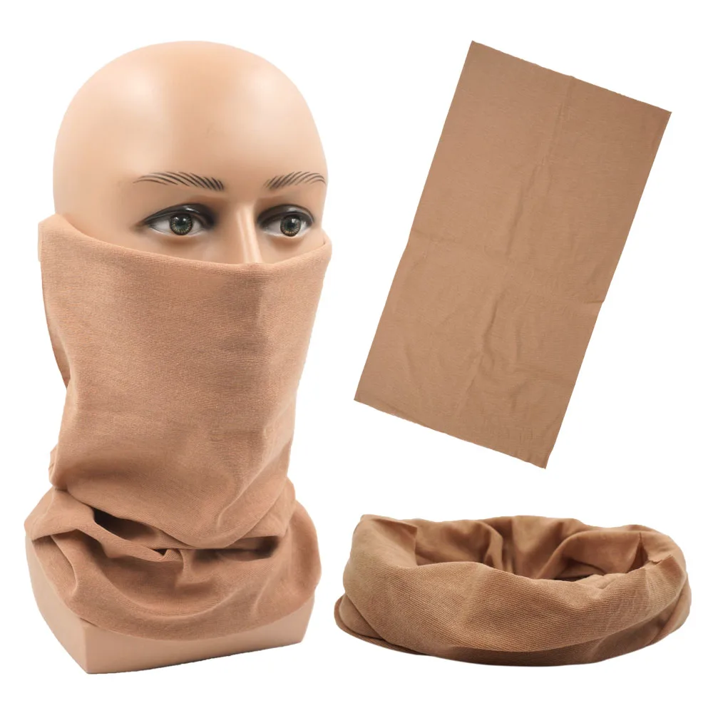 Outdoor Magic Bandana Solid Dyeing Color Cycling Hiking Scarves Fashion Headwrap Neck Tube Cover Fishing Windproof Face Mask