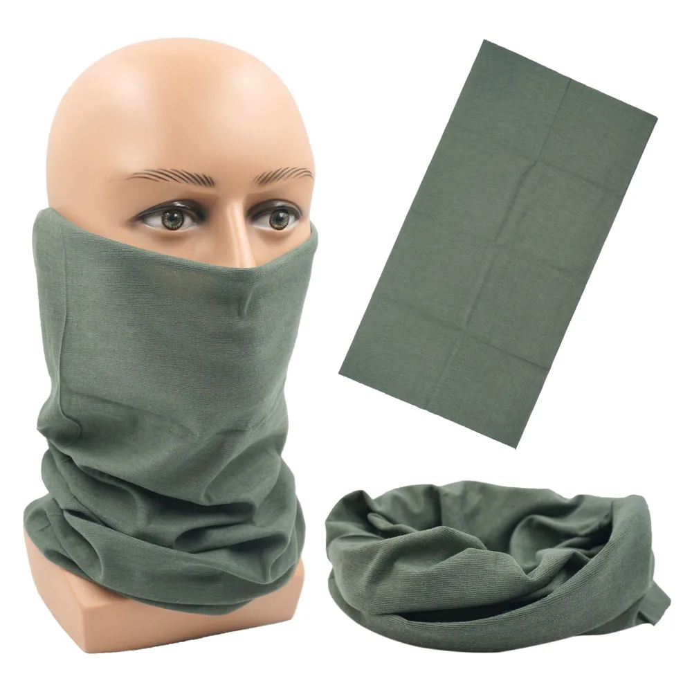 Outdoor Magic Bandana Solid Dyeing Color Cycling Hiking Scarves Fashion Headwrap Neck Tube Cover Fishing Windproof Face Mask