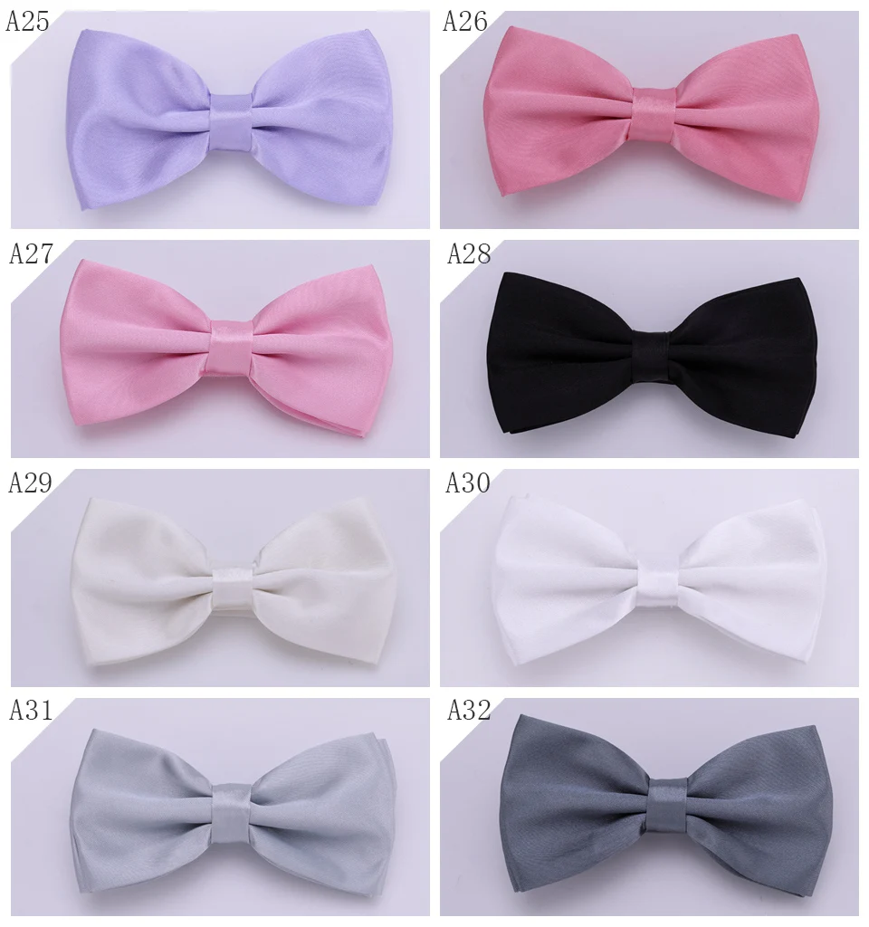 HUISUI 2024 New 43 Color Suit Bow Tie Wedding Gift Solid Party Classic Butterfly Cravat Wholesale Polyester Material Bowtie