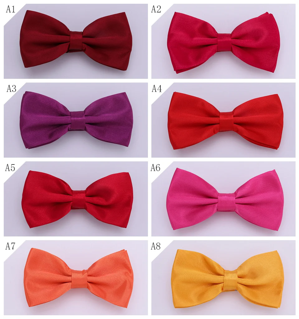 HUISUI 2024 New 43 Color Suit Bow Tie Wedding Gift Solid Party Classic Butterfly Cravat Wholesale Polyester Material Bowtie