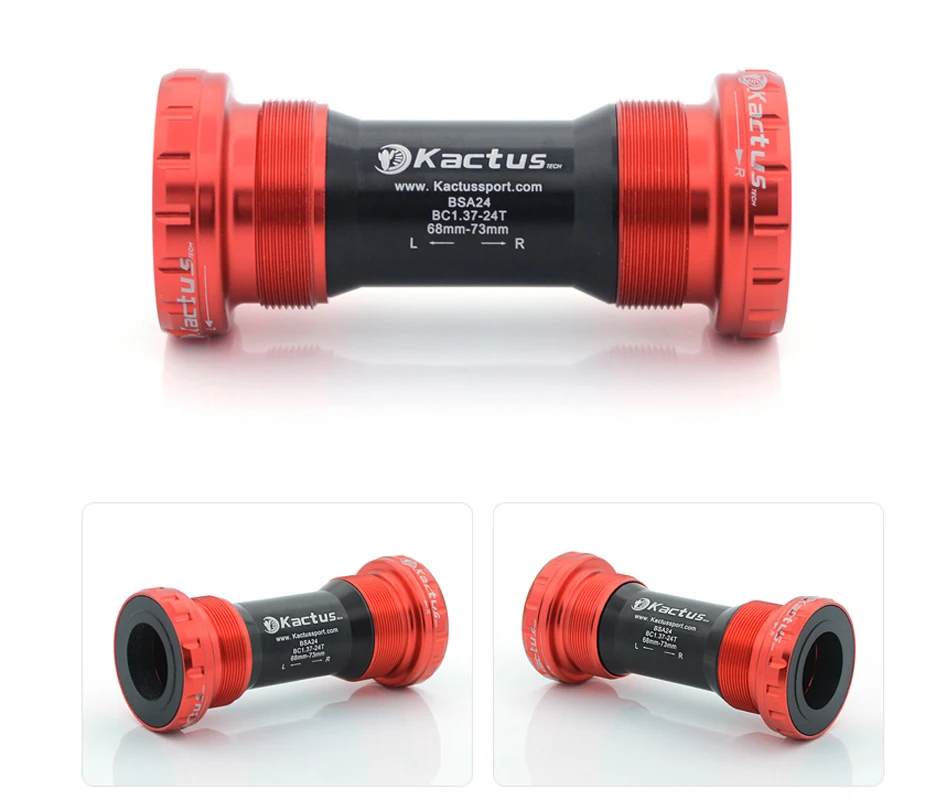 KACTUS Bicycle Bottom Bracket BSA Thread Kit Road MTB Bike Frame 68/73 Axis 24/22 and 29/30mm Fit for Shimano/SRAM GXP Crankset