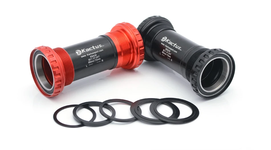 KACTUS Bicycle Bottom Bracket BSA Thread Kit Road MTB Bike Frame 68/73 Axis 24/22 and 29/30mm Fit for Shimano/SRAM GXP Crankset