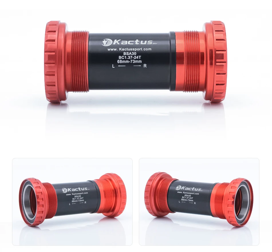 KACTUS Bicycle Bottom Bracket BSA Thread Kit Road MTB Bike Frame 68/73 Axis 24/22 and 29/30mm Fit for Shimano/SRAM GXP Crankset