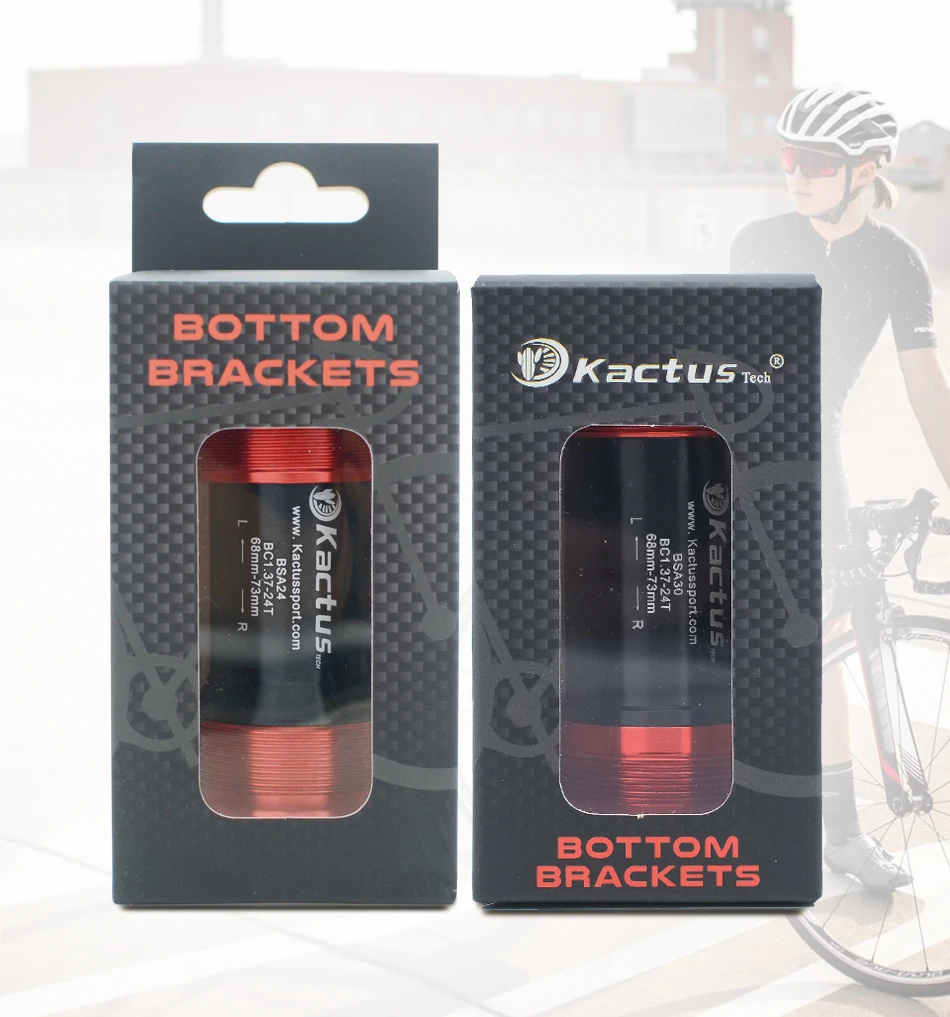 KACTUS Bicycle Bottom Bracket BSA Thread Kit Road MTB Bike Frame 68/73 Axis 24/22 and 29/30mm Fit for Shimano/SRAM GXP Crankset
