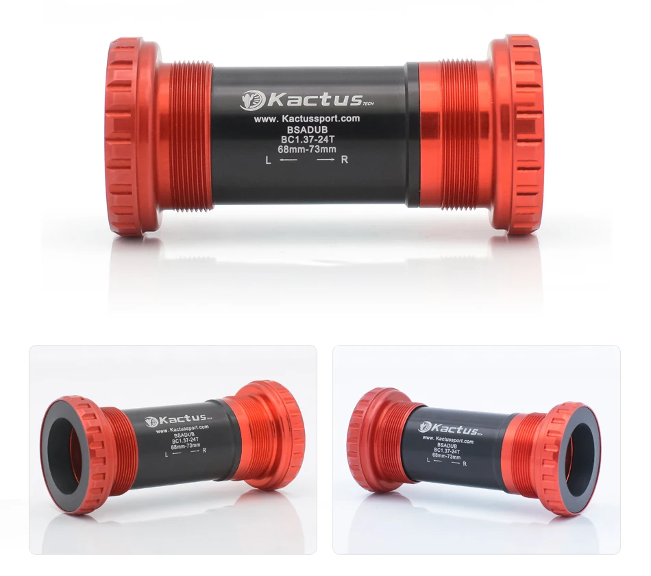 KACTUS Bicycle Bottom Bracket BSA Thread Kit Road MTB Bike Frame 68/73 Axis 24/22 and 29/30mm Fit for Shimano/SRAM GXP Crankset