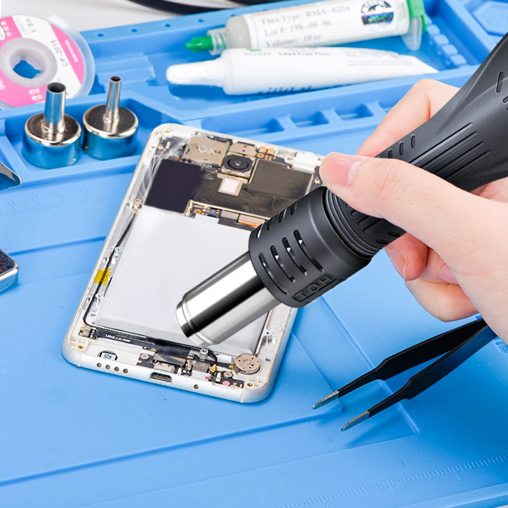 JCD 750W Heat Gun Digital Display Micro Rework Soldering Station Hot Air Gun For Welding Repair Tool Hair Dryer 8858