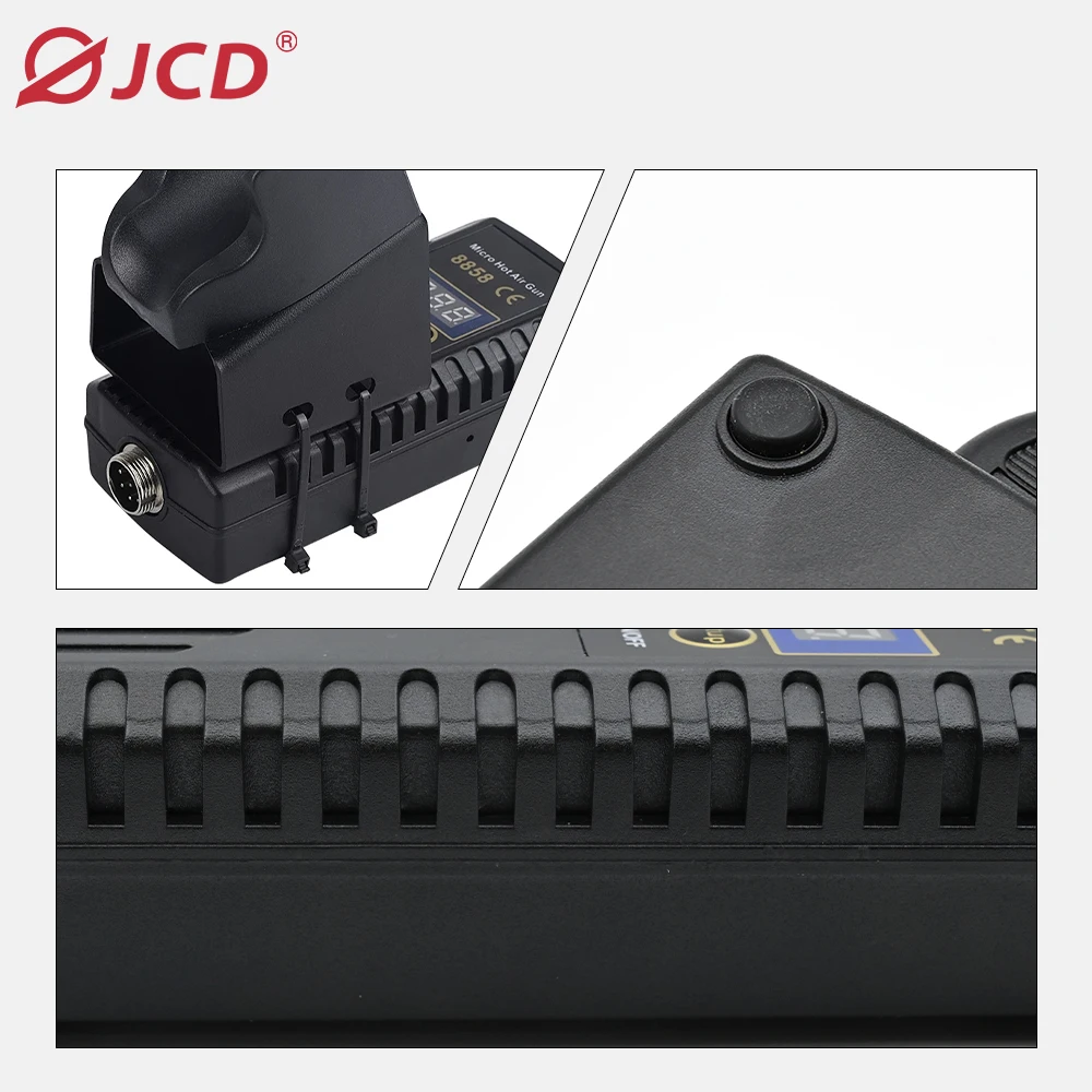 JCD 750W Heat Gun Digital Display Micro Rework Soldering Station Hot Air Gun For Welding Repair Tool Hair Dryer 8858