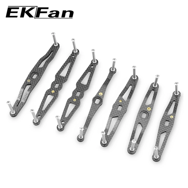 EKFAN 105MM 120MM 130MM 140MM 8*5MM Holes Carbon Fiber Fishing Left Right Handle For Dawa Bait Casting Reel Handles DIY Parts