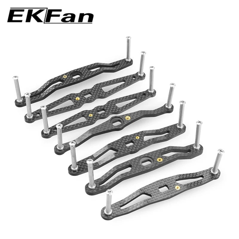 EKFAN 105MM 120MM 130MM 140MM 8*5MM Holes Carbon Fiber Fishing Left Right Handle For Dawa Bait Casting Reel Handles DIY Parts