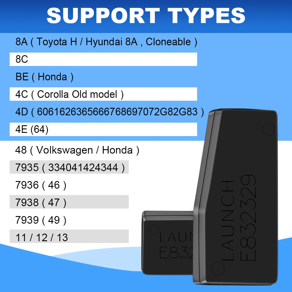 LAUNCH X-431 Car Key Programmer x 4 Keys Set Key Chip Work With X431 PAD V 5 IMMO ELITE IMMO PLUS PRO3 ACE PRO TT PRO3S+ELITE