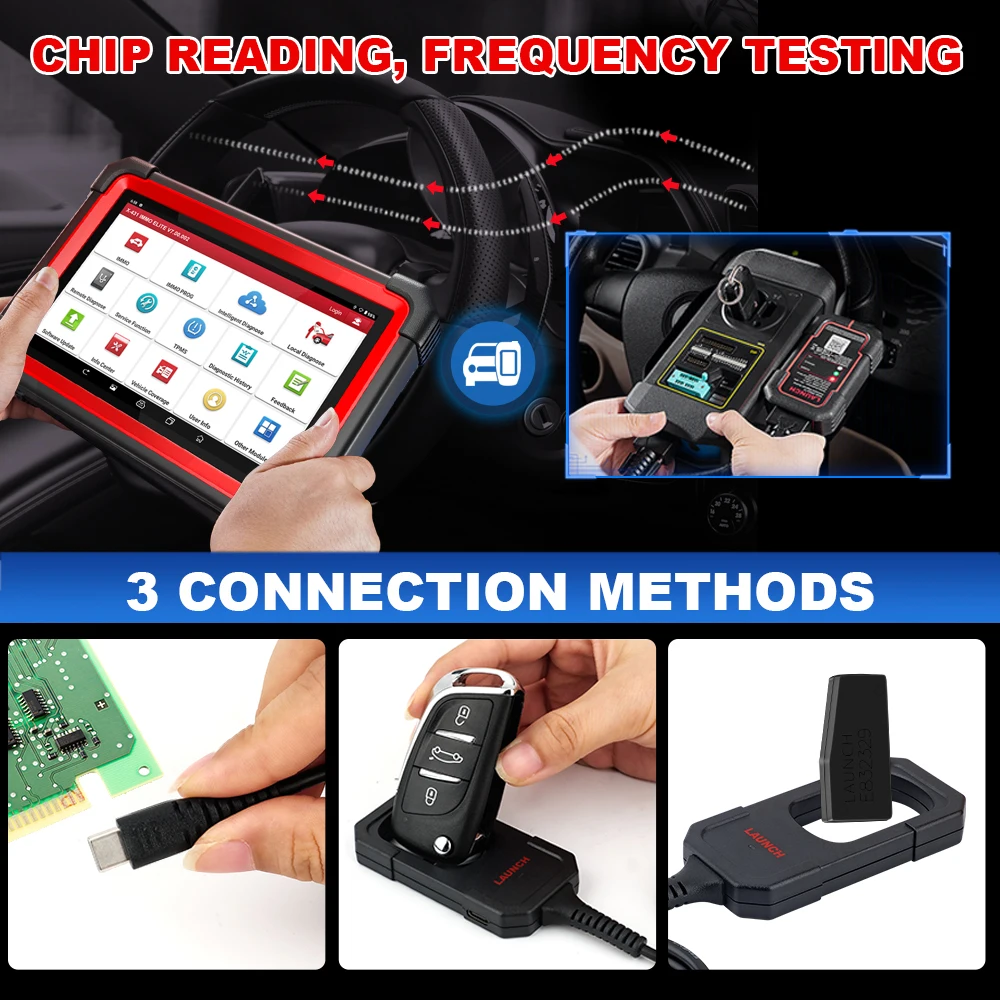 LAUNCH X-431 Car Key Programmer x 4 Keys Set Key Chip Work With X431 PAD V 5 IMMO ELITE IMMO PLUS PRO3 ACE PRO TT PRO3S+ELITE