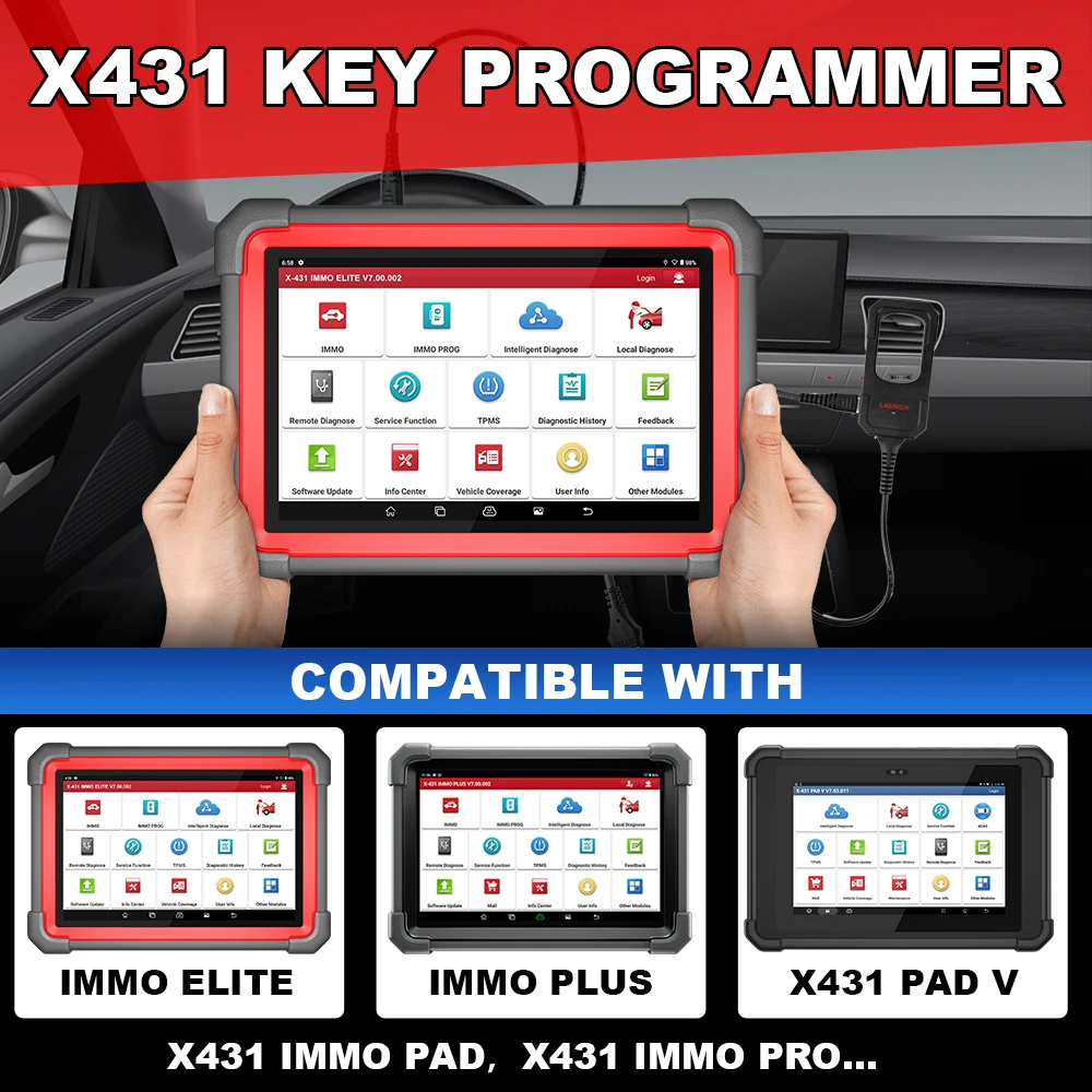 LAUNCH X-431 Car Key Programmer x 4 Keys Set Key Chip Work With X431 PAD V 5 IMMO ELITE IMMO PLUS PRO3 ACE PRO TT PRO3S+ELITE