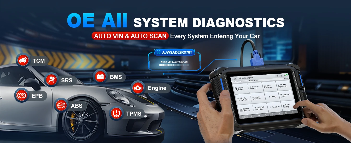 VDIAGTOOL VD70 Lite OBD2 Automotive Scanner Bi-Directional Car Diagnostic Key Tool Programmer with 31+Reset DOIP Free Updates