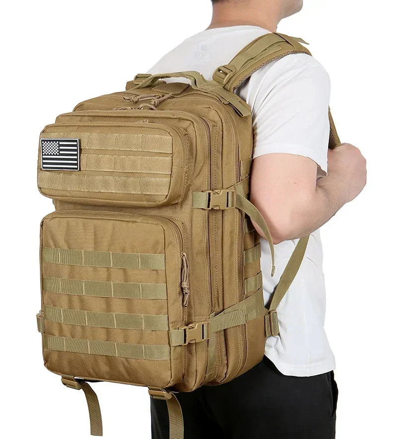 45L Tactical Backpack Large Capacity Outdoor Rucksack 3 Day Fitness Hiking Bag Hiking Camping Gear Backpacks