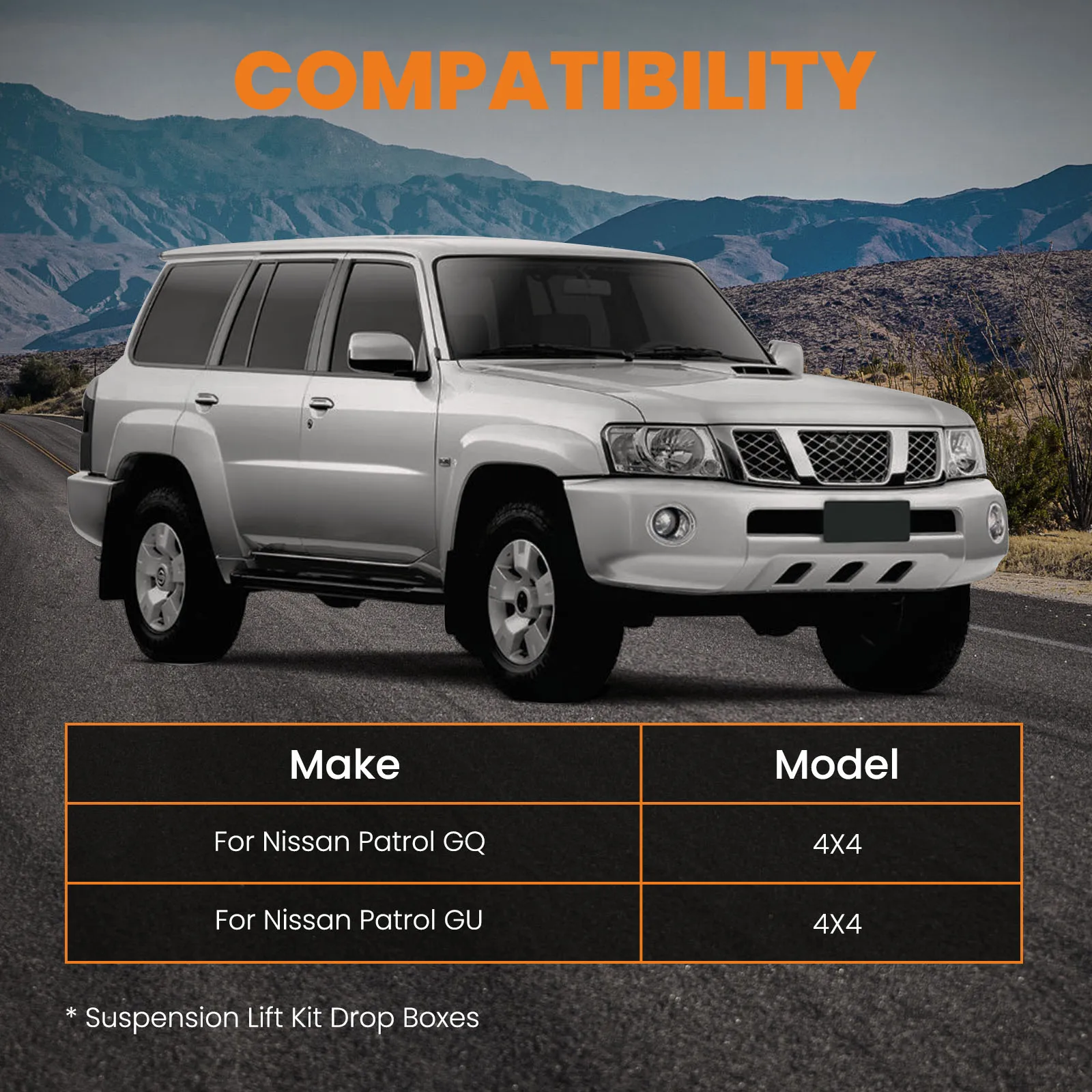 SUSPENSION LIFT KIT DROP BOXES DROP BOX 3" - 5" INCH For NISSAN PATROL GQ GU 4WD