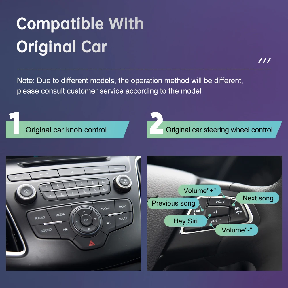 Wireless CarPlay for Ford Focus Escape Fiesta C-max Android Auto Interface Mirror Link AirPlay GPS Rear Camera View Car Player