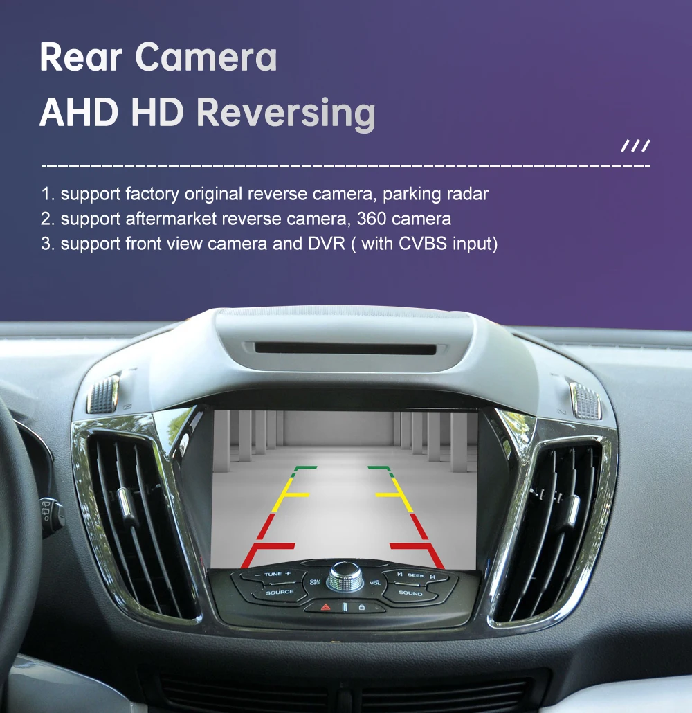 Wireless CarPlay for Ford Focus Escape Fiesta C-max Android Auto Interface Mirror Link AirPlay GPS Rear Camera View Car Player