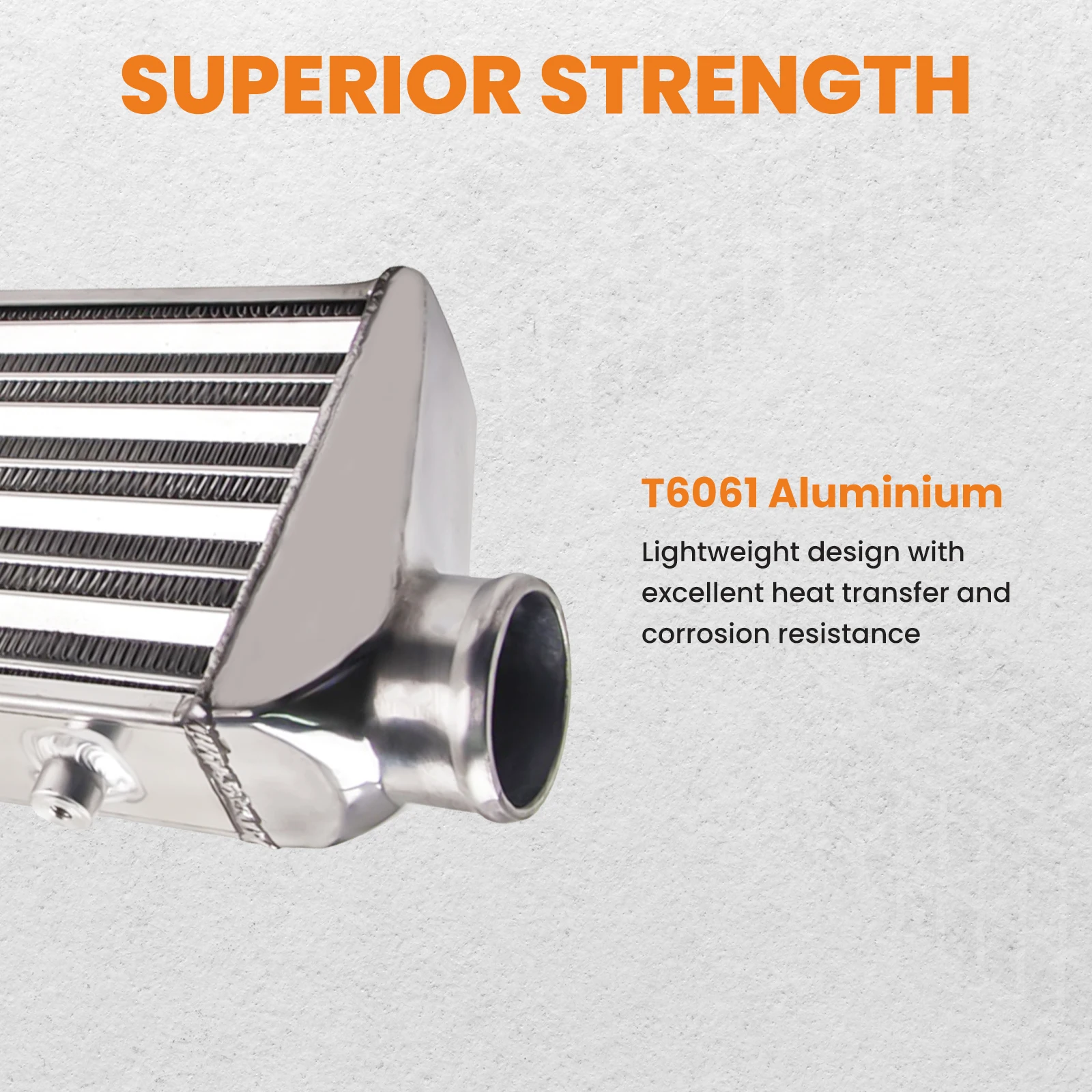 Universal Intercooler 27''x7''x2.5" Tube & Fin for Audi Jetta Inlet 2.5" / 64mm