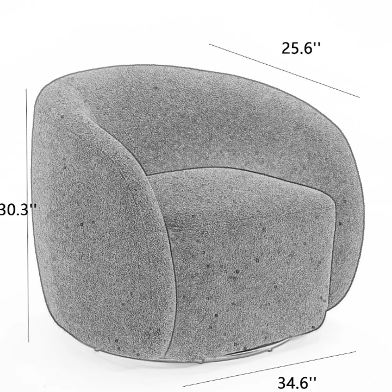 SEYNAR Modern Velvet 360 Degree Swivel Accent Armchair Set of 2,Upholstered Round Barrel Side Chair for Living Room