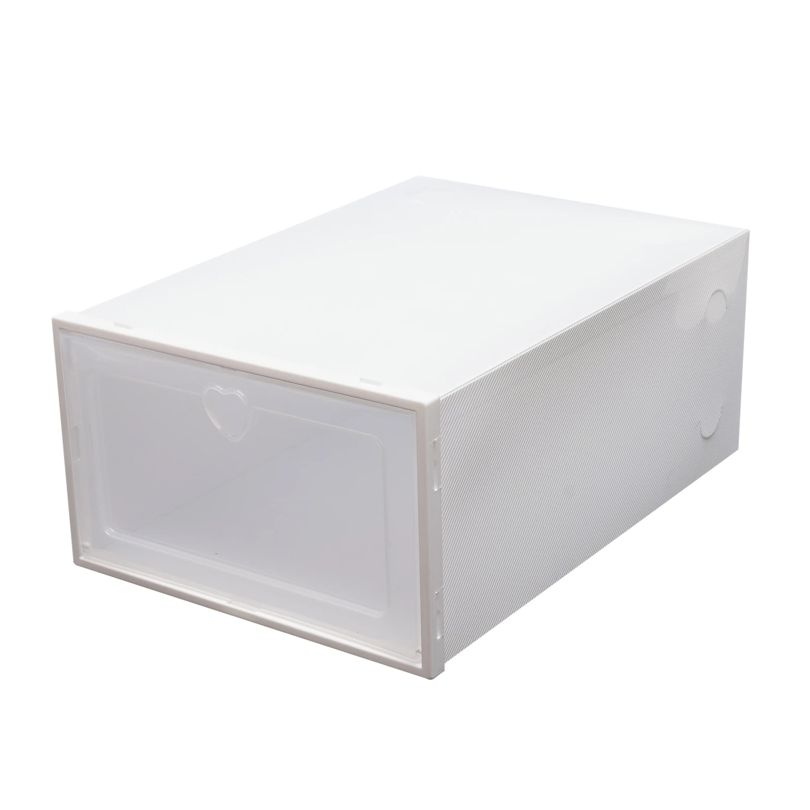 20 Pcs Foldable Shoe Boxes Plastic Shoe Organizers Stackable Shoe Storage Cases Flip-Type Shoe Boxes W/ Clear Lid White Home Sto
