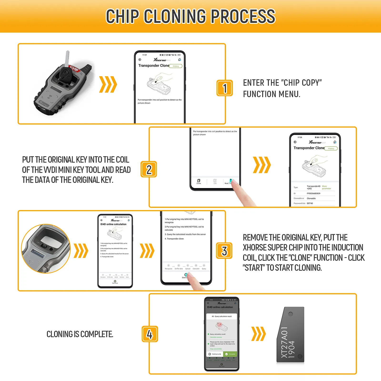 Xhorse VVDI Super Chip XT27A01 XT27A66 Transponder 8A Super Chip For ID46/40/43/4D/8C/8A/T3/47 for VVDI2 Key TooL/Mini Key Tool