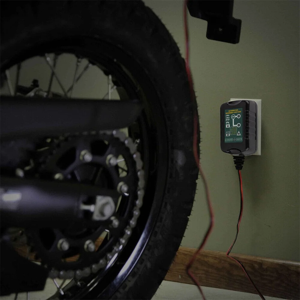 6V 12V 1.5A Automatic Battery Charger Maintainer Car Automatic Float Charger Motorcycle Lawn Mower Tractor Lead-acid AGM GEL Toy