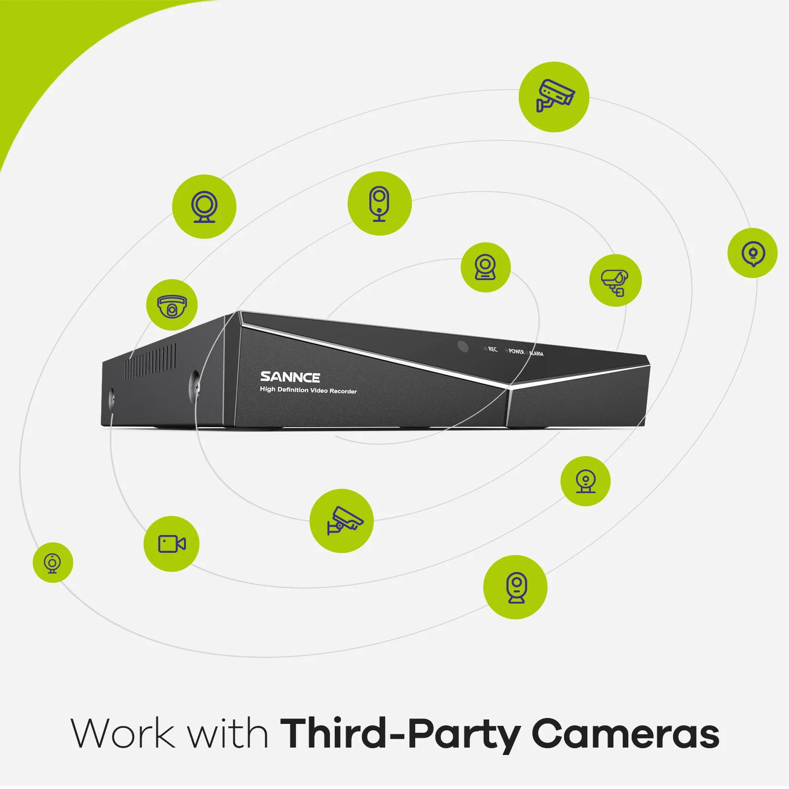 SANNCE 8CH 5MP-N Super HD CCTV DVR H.264+ Surveillance Digital Video Recorder for 2mp/3mp/5MP Anolog Camera