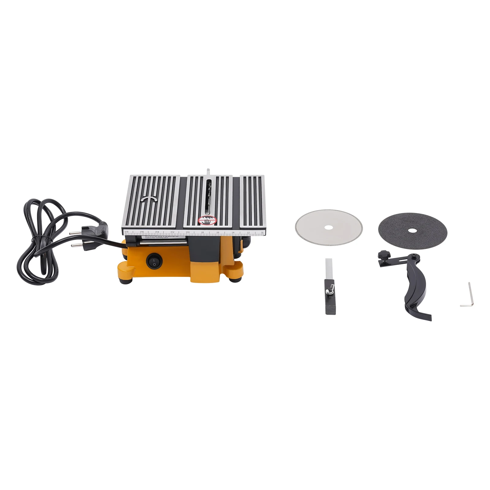 Electric Table Saw Power Tool Metal Wood Cutting Machine Workbench 4500RPM Cut Off Miter Saw 90W for Carpentry Circular Blade