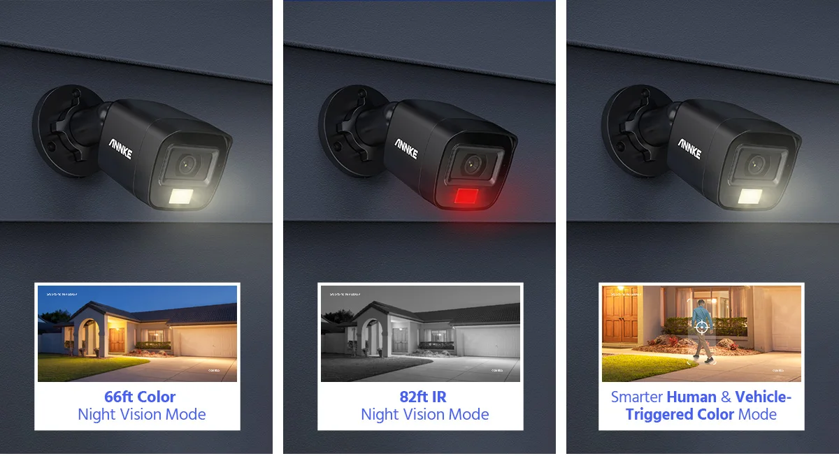 ANNKE 8CH 5MP Video Security System Dual Light H.265+ DVR Recorder Video Surveillance CCTV Camera Kits 3K Outdoor PIR Detection