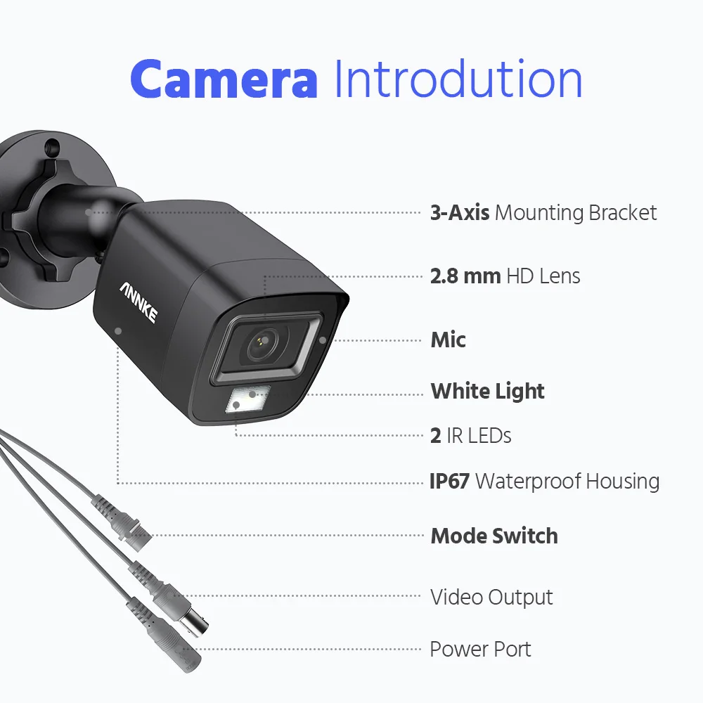ANNKE 8CH 5MP Video Security System Dual Light H.265+ DVR Recorder Video Surveillance CCTV Camera Kits 3K Outdoor PIR Detection