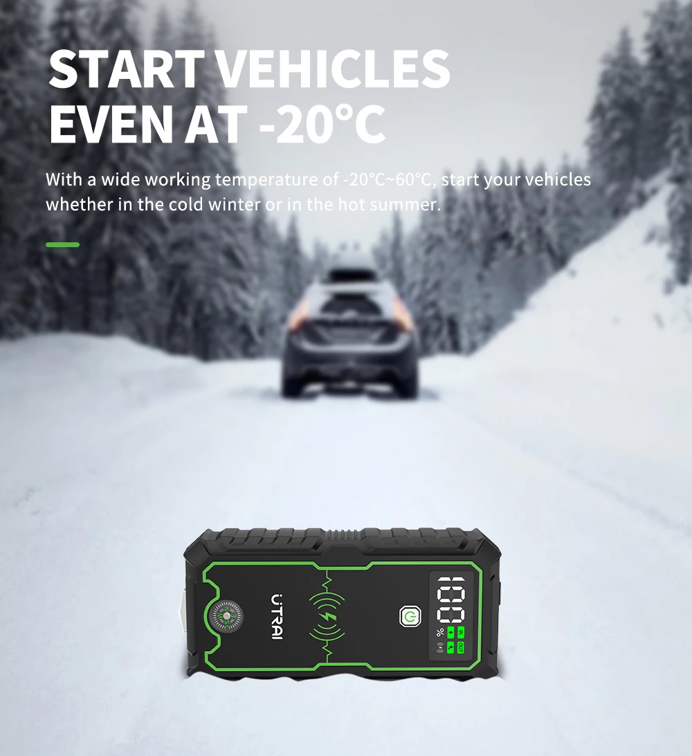 UTRAI Power Bank  4000A Jump Starter Portable Charger Car Booster 12V Auto Starting Device Emergency Car Battery Starter