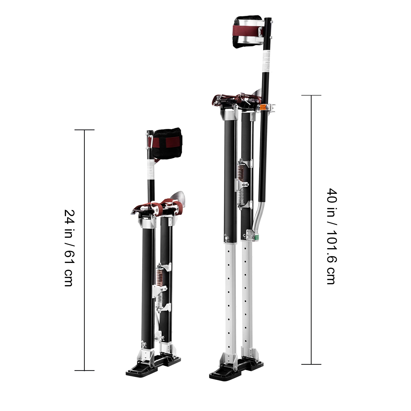 VEVOR 24"-40" Drywall Stilts Professional Aluminum lastering Stilt Ladder Adjustable Plastering Stilts Paint Tool Stage Props