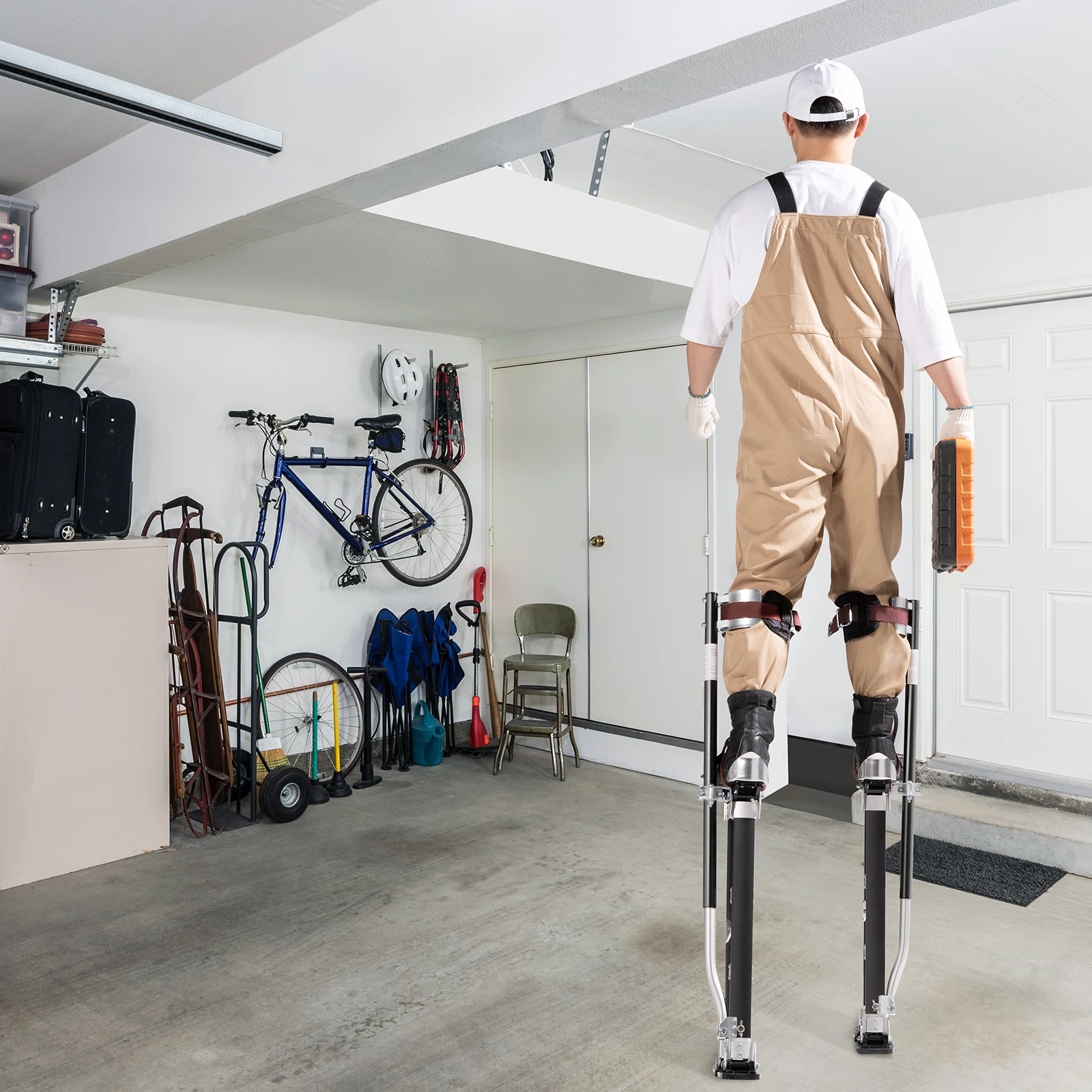VEVOR 24"-40" Drywall Stilts Professional Aluminum lastering Stilt Ladder Adjustable Plastering Stilts Paint Tool Stage Props
