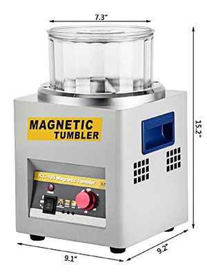 SucceBuy KT-185 Magnetic Tumbler Jewelry Polisher Mini Metal Finisher Finishing Machine 110V/220V Gold Precision Parts Polisher