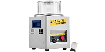 SucceBuy KT-185 Magnetic Tumbler Jewelry Polisher Mini Metal Finisher Finishing Machine 110V/220V Gold Precision Parts Polisher