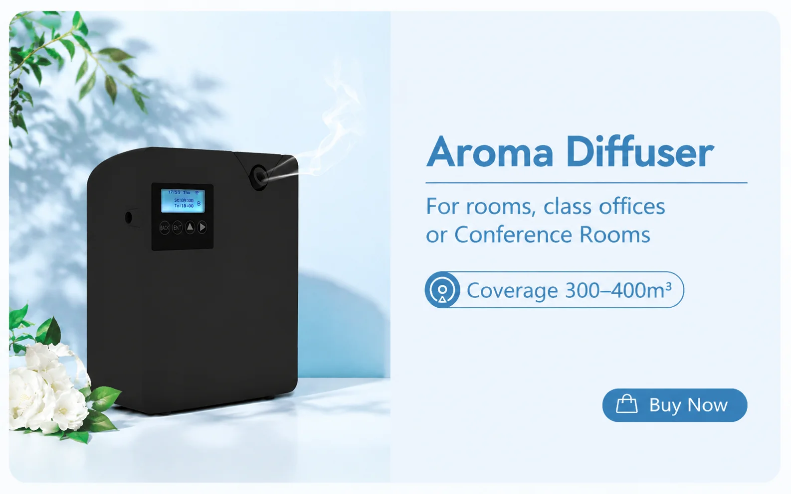 30000 Feet Namste Aroma Diffuser Perfume Home Fragrance 800ML Capacity Essential Oil Air Purifier Metal Body 14W Power HVAC