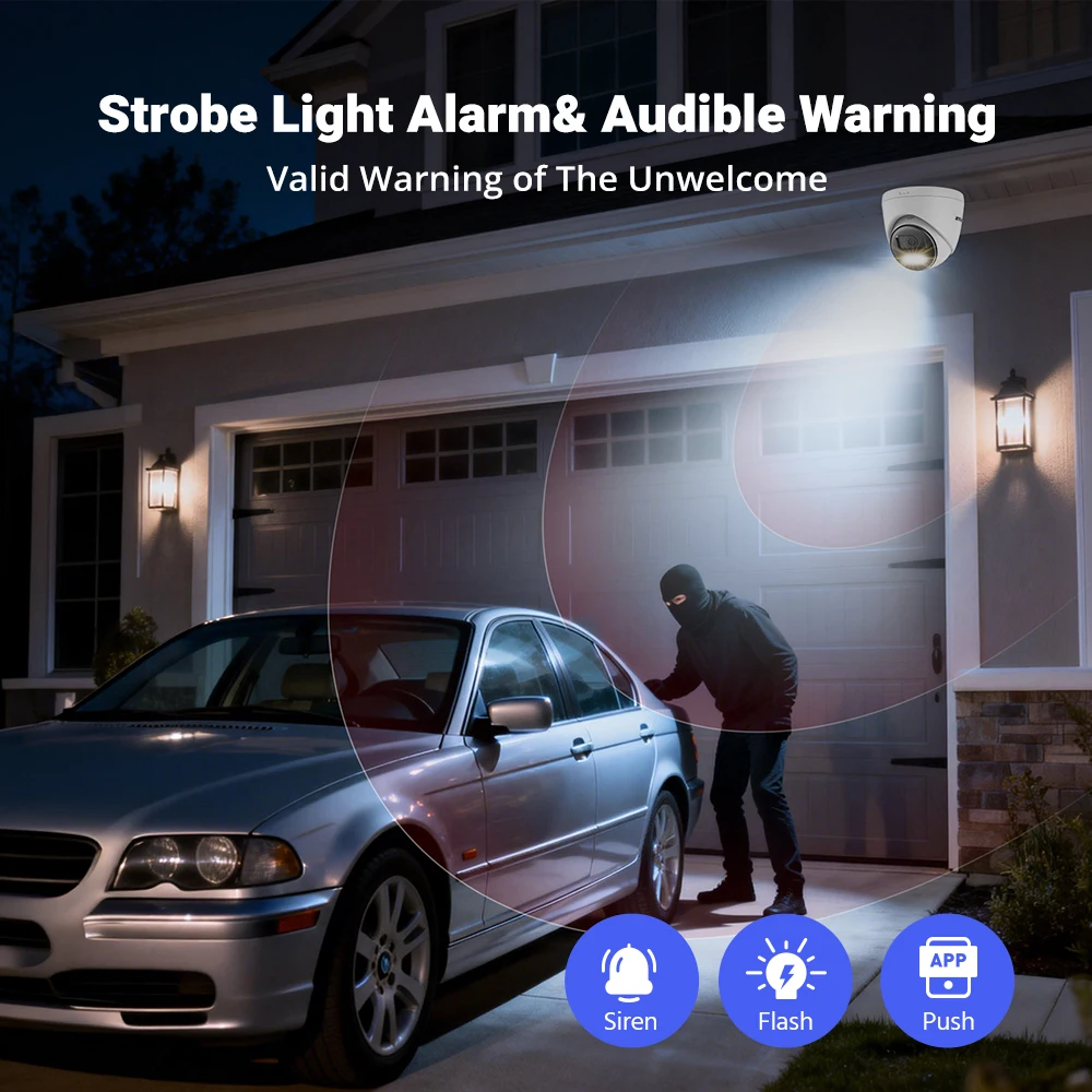 ANNKE 5MP IP Camera Outdoor Indoor POE Security Cameras Smart Home POE Surveillance Cameras TF Card Support With Audio in