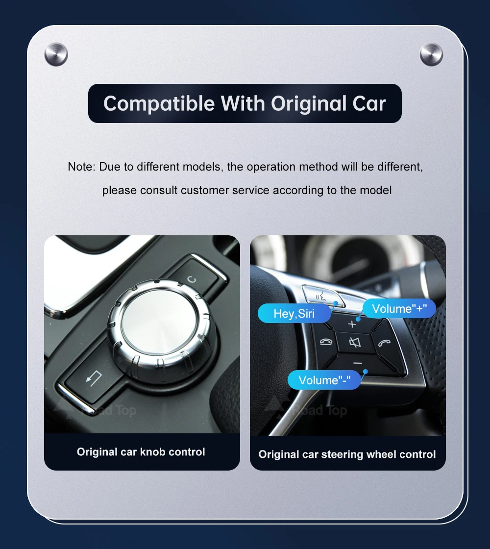 Road Top Wireless CarPlay Android Auto for Mercedes Benz CLS W218 NTG4.5/NTG4.7 2011-2015, with Mirror Link AirPlay Car Play