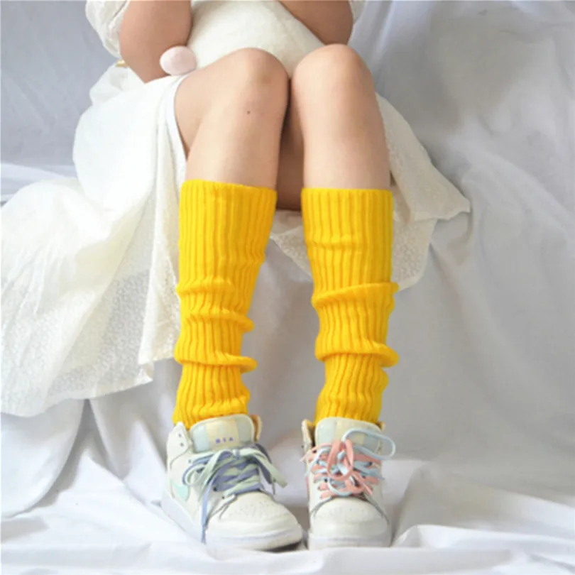 Sweet Girl Leg Warmers Wool Ball Knitted Foot Cover Women Autumn Winter Leg Warmer Socks Heap Heap Socks Leg Warmers Japanese