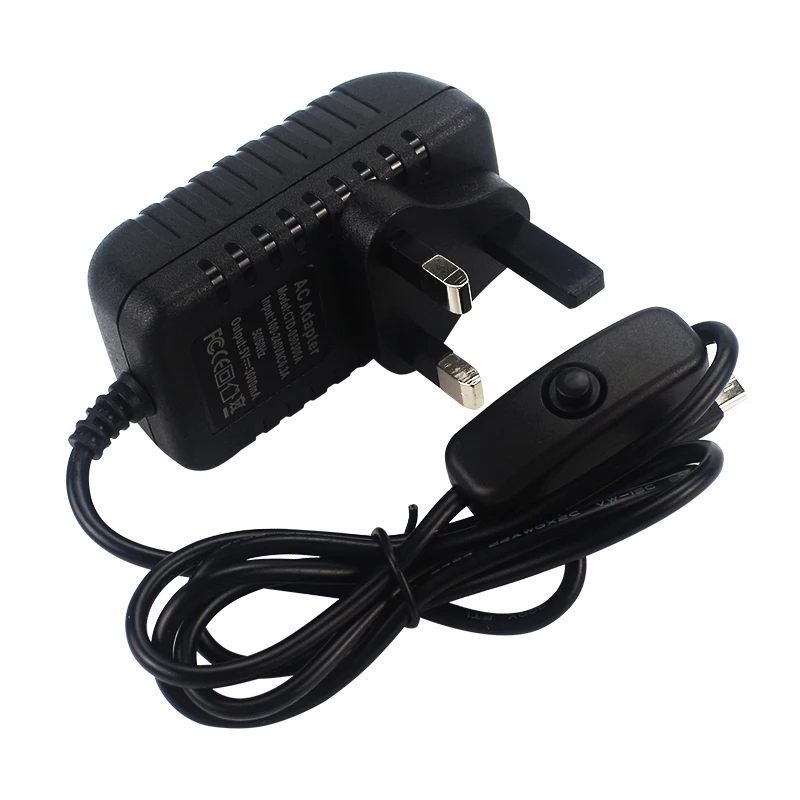 Raspberry Pi 3 B Plus Power Adapter 5V 3A EU US AU UK Power Supply ON OFF Switch Charger Connector for Raspberry Pi 3 Model B