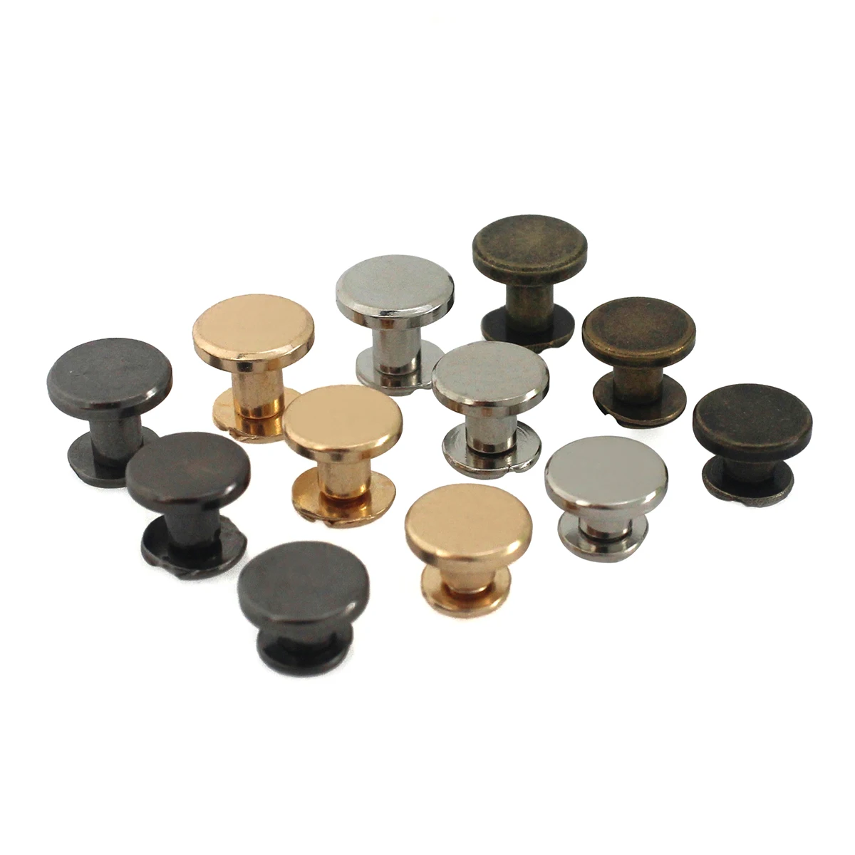 10pcs Metal Binding Chicago Screws Nails Studs Rivets For Photo Album Desk Calendar Menu Leather Craft Belt Wallet Fasteners