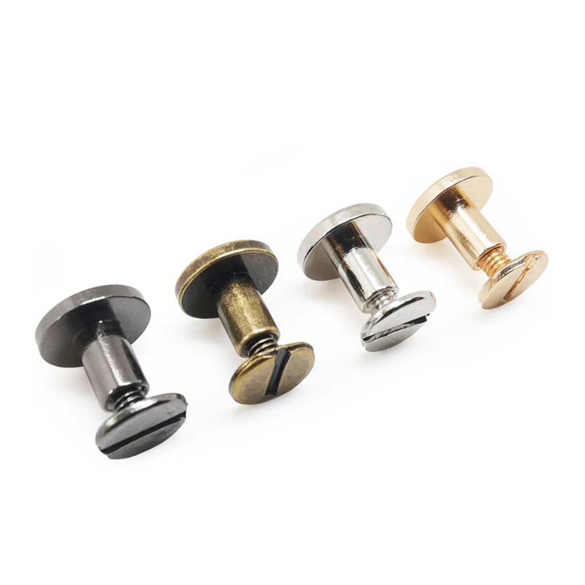 10pcs Metal Binding Chicago Screws Nails Studs Rivets For Photo Album Desk Calendar Menu Leather Craft Belt Wallet Fasteners