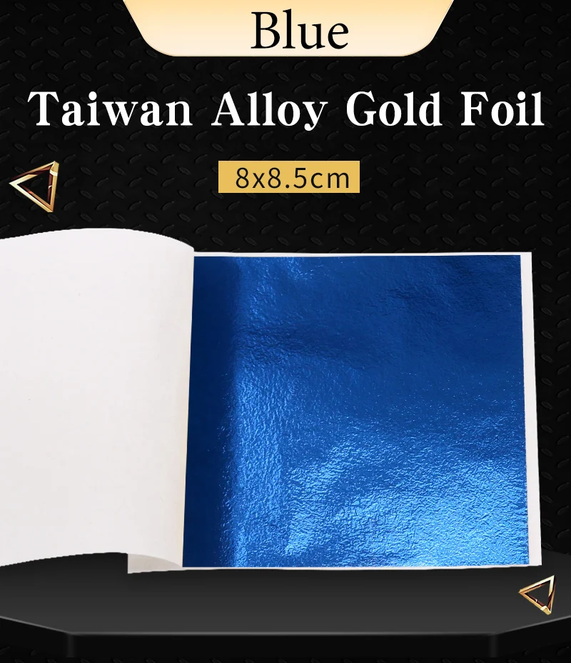 100pcs/10colors sheet Pink Gold Leaf Imitation Sliver Foil Papers DIY Art Crafts Design packaging material Food decoration