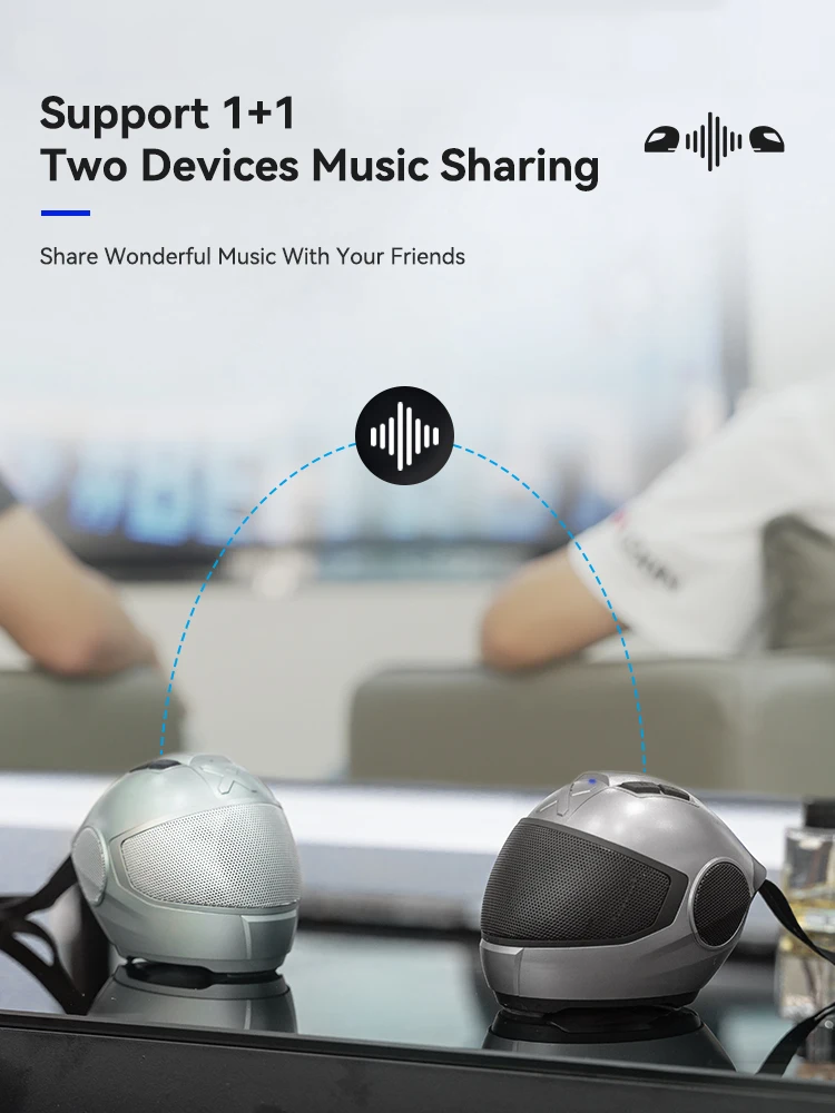 LEXIN Model-S Portable Bluetooth Speaker,Helmet Style Wireless Speaker,Powerful Loud Stereo Speakers, Deep Bass,IPX4 Waterproof