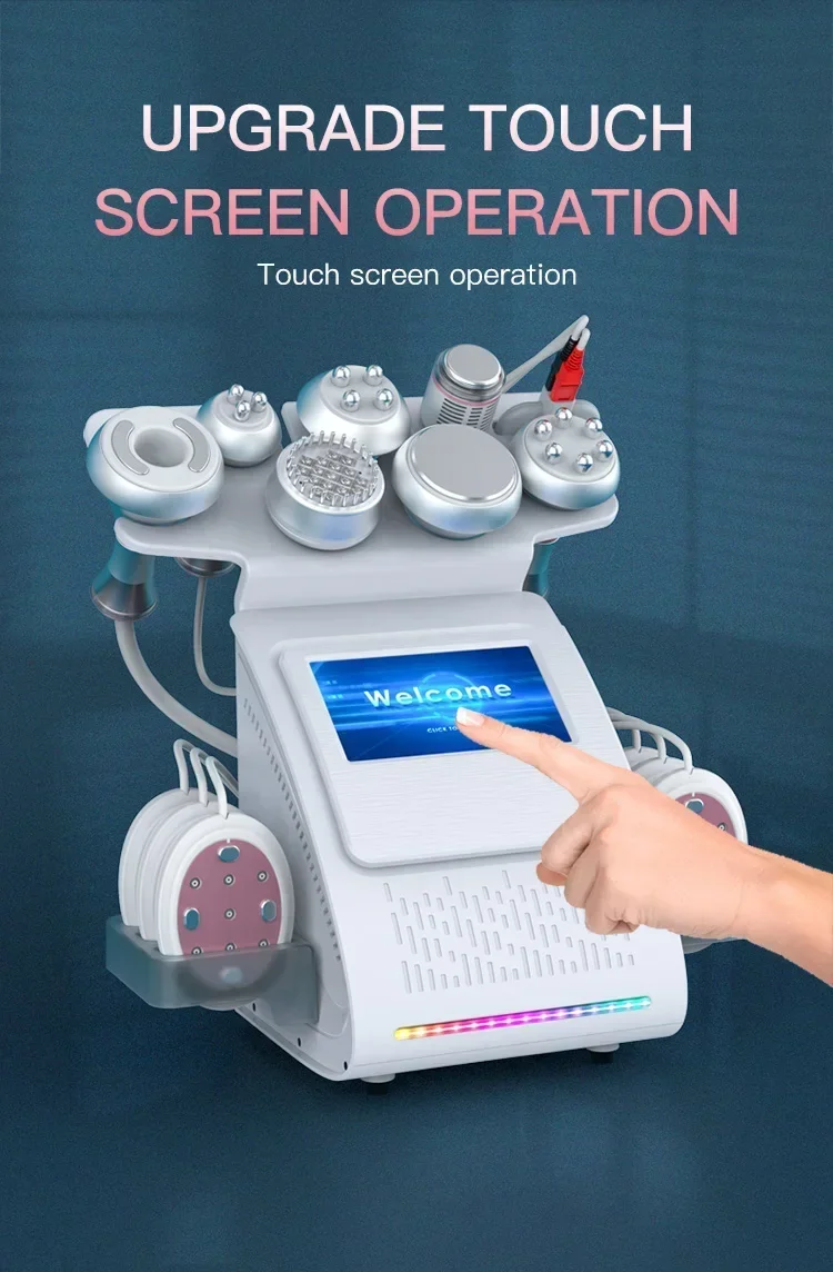 9 in 1 Tool 80K Cavitation Ultrasonic Body Slimming Machine Multi-Polar Frequency Anti-Wrinkle Rejuvenation Skin Lift Tighten